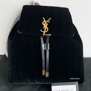 Saint Laurent Velvet Vicky Backpack